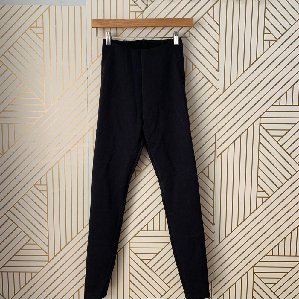 Lysse High Rise Center Seam Ponte Leggings black sculpting smoothing skinny S